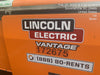 2021 Lincoln Electric Vantage 322 Vantage 322 Ready Pak 3 w/ Decals, ORANGE (includes trailer, cable rack, fender light kit) NO Telematics