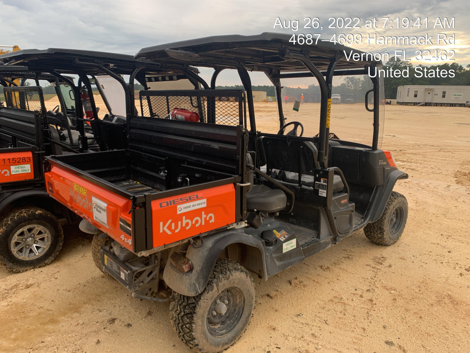 2021 Kubota RTV-X1140W-H Plastic Canopy, Windshield Acrylic Clear, LED Strobe Light, Wire Harness Kit, Back up Alarm