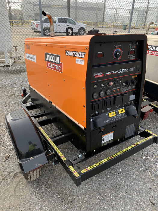 2021 Lincoln Electric Vantage 322 Vantage 322 Ready Pak 3 w/ Decals, ORANGE (includes trailer, cable rack, fender light kit) NO Telematics