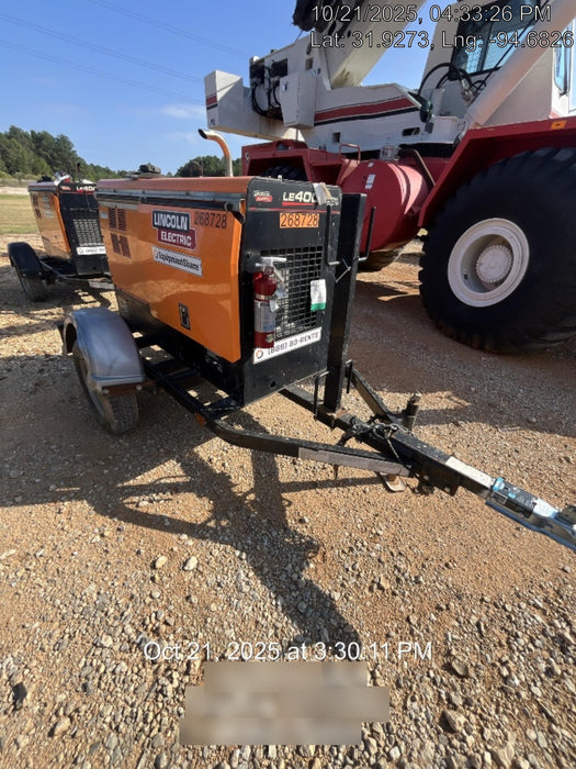 2022 Lincoln Electric LE400 Kubota V1505, Trlr, Cable Rack, Light Kit, ES Decals, T3