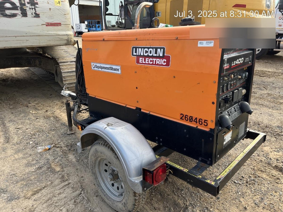 2022 Lincoln Electric LE400 Kubota V1505, Trlr, Cable Rack, Light Kit, ES Decals, T3