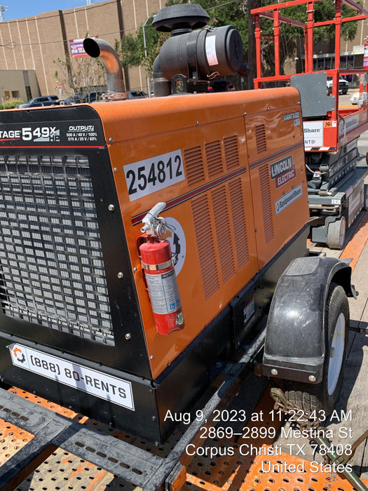 2022 Lincoln Electric Vantage 549X Crosslink Technology, Trailer Mounted, ES Decals, T3