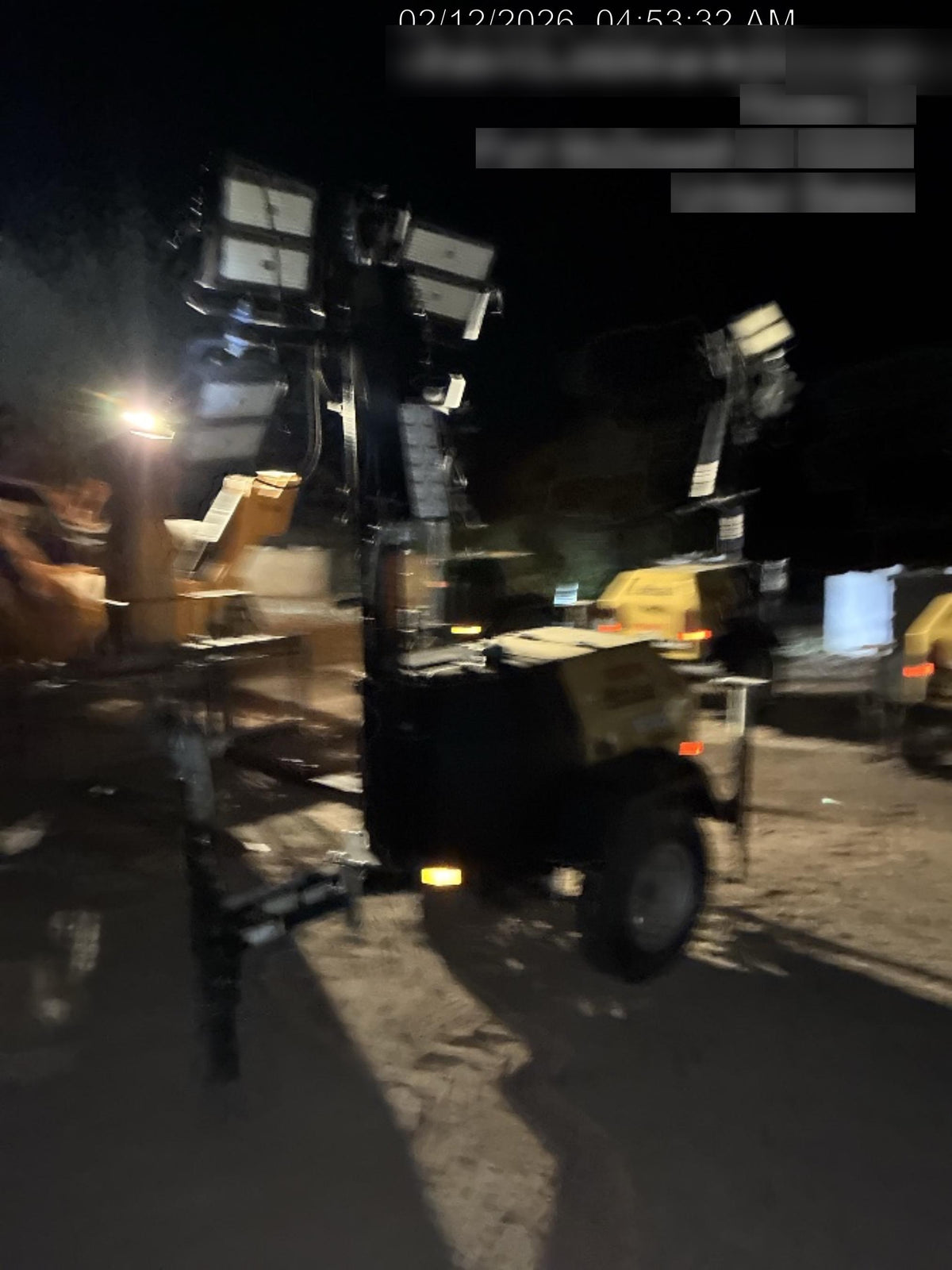 2022 Allmand NLV3GR (4) LED Light Fixture 350W, 23' Vertical Mast, 3kW Prime, Towable, ES Decals, T3