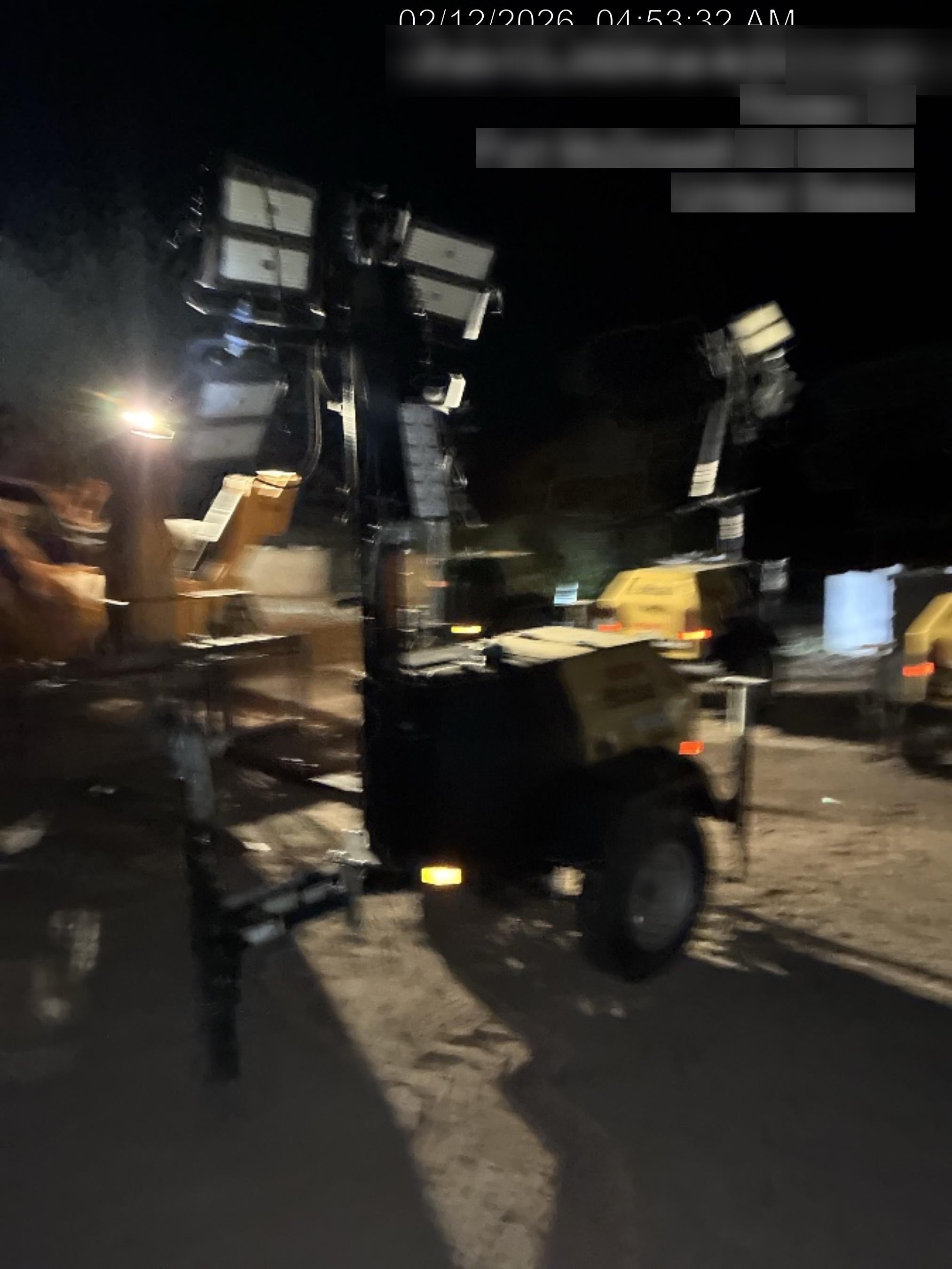 2022 Allmand NLV3GR (4) LED Light Fixture 350W, 23' Vertical Mast, 3kW Prime, Towable, ES Decals, T3