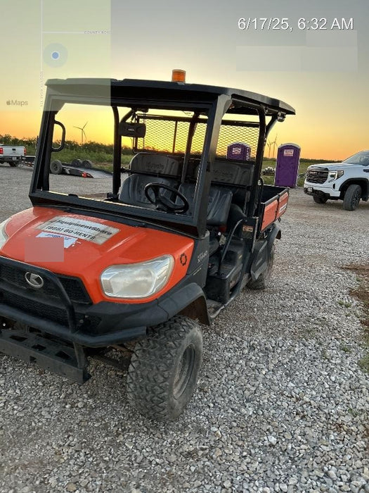 2019 Kubota RTV-X1140W-H 4wd Utility Cart, LED Strobe, Windshield Tempered Glass, Plastic Canopy, Wire Harness Kit, Backup Alarm