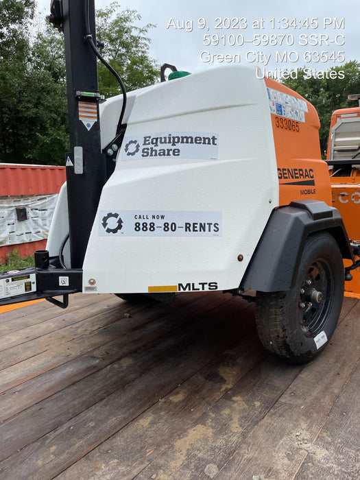 2023 Generac MLT2 Diesel, Flex Switch 120V Input, Powerzone Controller, (4) 320W LED Lights, 4kW Generator, 39.9 Gal Fuel Tank, 2" Ball, T3