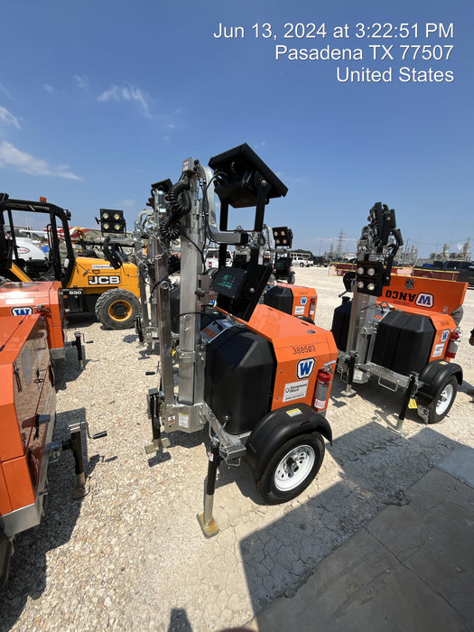 2024 Wanco WLTT-4MM4K Diesel, Deep Sea Controller, Shore Power Plug, Auto Start, (4) 350W LED Floodlights, 4kW Generator, 60 Gal Fuel Tank, 2" Ball, T3