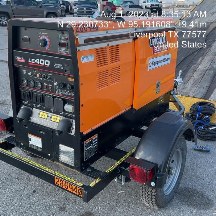 2022 Lincoln Electric LE400 Kubota V1505, Trlr, Cable Rack, Light Kit, ES Decals, T3