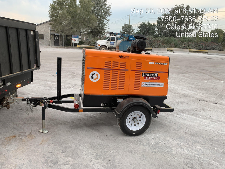 2021 Lincoln Electric Vantage 549X Ready Pak 3, ORANGE (includes trailer, cable rack, fender light kit)