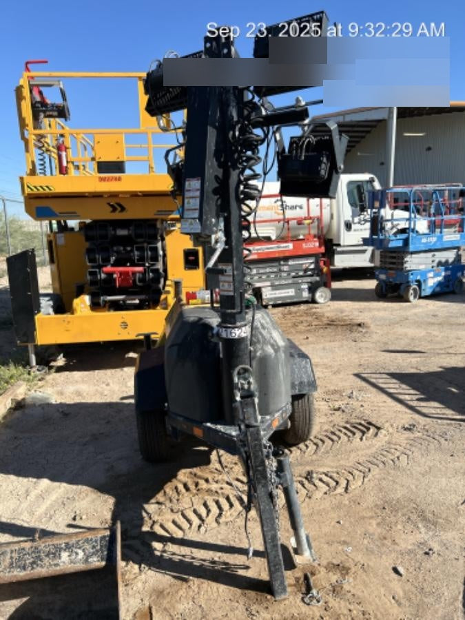 2022 Allmand NLV3GR (4) LED Light Fixture 350W, 23' Vertical Mast, 3kW Prime, Towable, Deep Sea L401, Leveling Jacks, Yanmar T4F 5.8hp