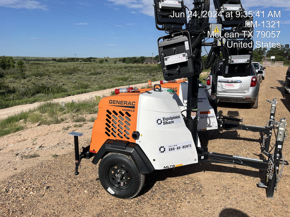 2024 Generac MLT2 Diesel, Flex Switch 120V Input, Powerzone Controller, 
(4) 320W LED Lights, 4kW Generator, 39.9 Gal Fuel Tank, 2" Ball, T3