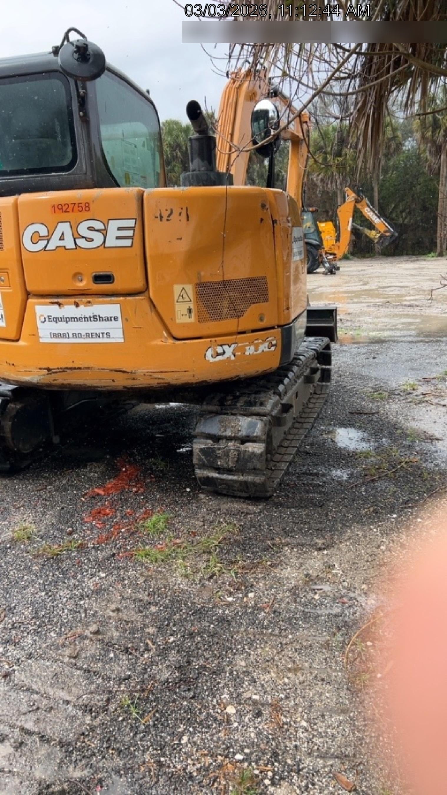 2018 Case CX80C CLOSED CAB, A/C, RUBBER TRACKS PADS, 7'-2" ARM