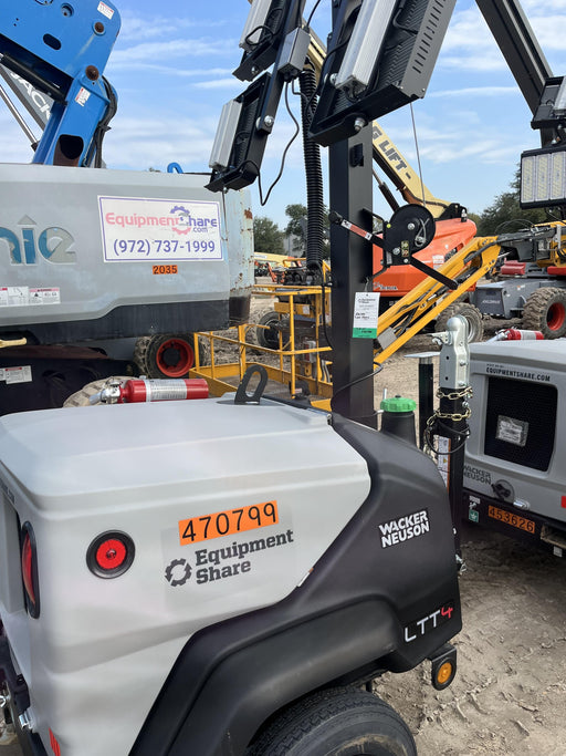 2024 Wacker Neuson LTT4 Diesel, Kohler KDW702, Deep Sea Controller, Auto Start, LED 320W, Bypass Outlet, T3