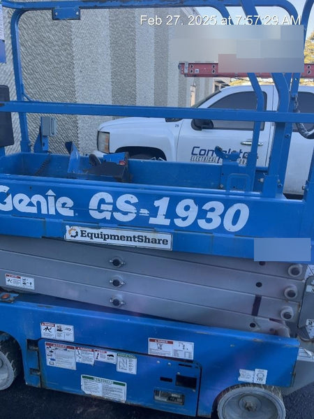 2018 Genie GS-1930 Genie GS-1930 w/Fixed Rail, Chain Entry