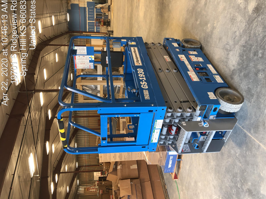 2020 Genie GS-1930 Solid Non Marking Tires, Beacon, Folding rails with half height swing gate