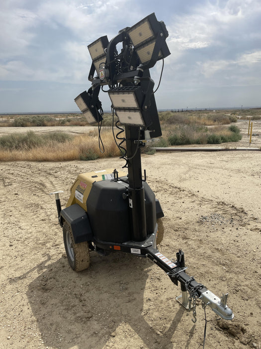 2022 Allmand NLV3GR (4) LED Light Fixture 350W, 23' Vertical Mast, 3kW Prime, Towable, ES Decals, T3