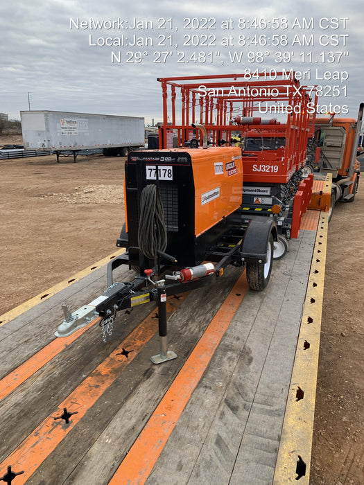 2021 Lincoln Electric Vantage 322 Vantage 322 Ready Pak 3 w/ Decals, ORANGE (includes trailer, cable rack, fender light kit) NO Telematics