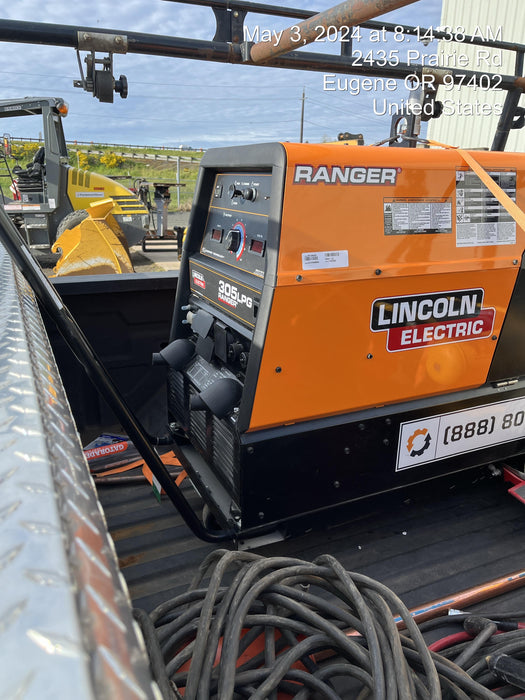 2021 Lincoln Electric Ranger 305 LPG LPG One-Pak (includes undercarriage, tank holder & tank strap) ORANGE