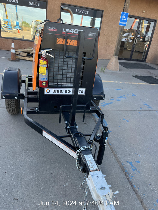 2022 Lincoln Electric LE400 Kubota V1505, Trlr, Cable Rack, Light Kit, ES Decals, T3