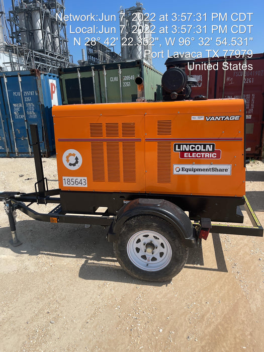 2021 Lincoln Electric Vantage 549X Ready Pak 3, ORANGE (includes trailer, cable rack, fender light kit)