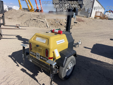 2022 Allmand NLV3GR (4) LED Light Fixture 350W, 23' Vertical Mast, 3kW Prime, Towable, Deep Sea L401, Leveling Jacks, Yanmar T4F 5.8hp