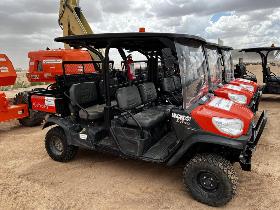 2021 Kubota RTV-X1140W-H Plastic Canopy, Windshield Acrylic Clear, LED Strobe Light, Wire Harness Kit, Back up Alarm