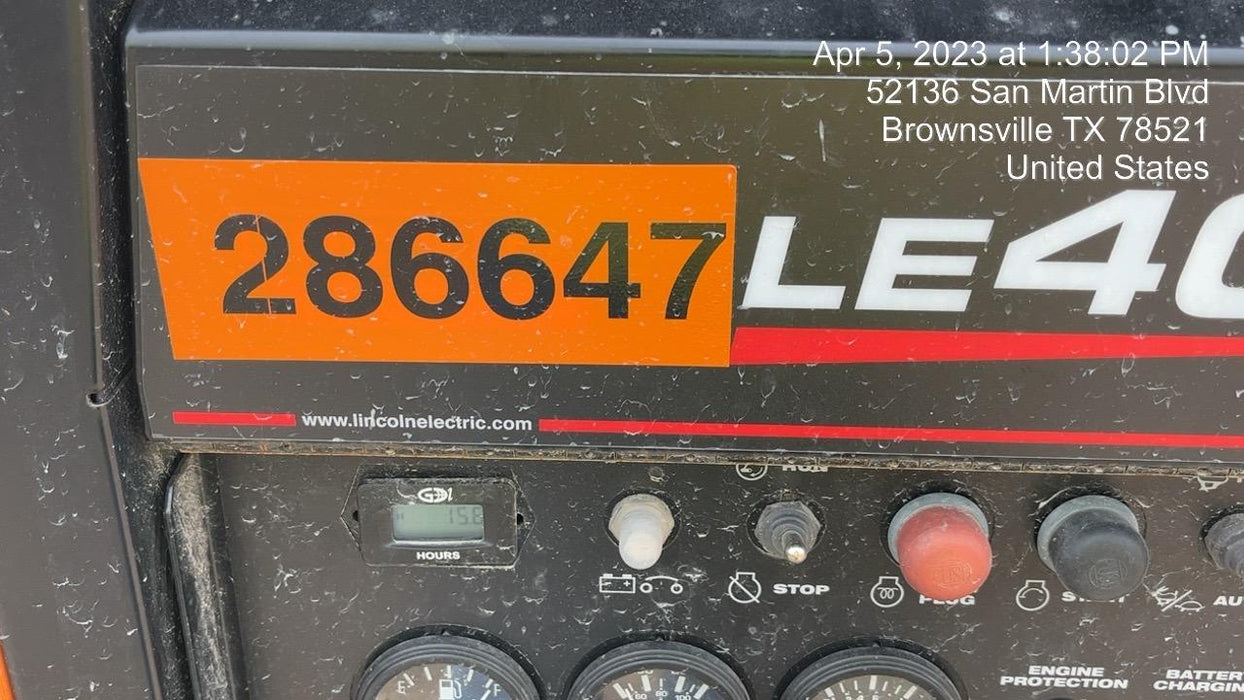 2022 Lincoln Electric LE400 Kubota V1505, Trlr, Cable Rack, Light Kit, ES Decals, T3