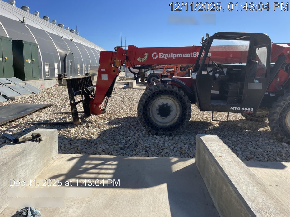 2019 Manitou MTA8044 74hp T4F, Open ROPS, Cab and Boom LED work lights, Auxiliary Hydraulics, Solid Tires, Amber strobe, Lift Hook 66" Carriage, 60" Forks