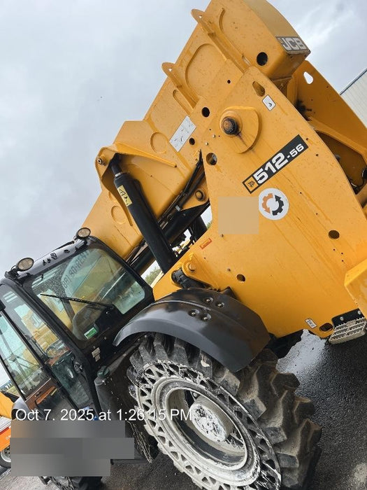 2020 JCB 512-56 Cab/Heat/Air, 109Hp, Solid Tires, Work Lights, Beacon, Aux Hydraulics, Back up Alarm, Lifting Eye, ES Decals