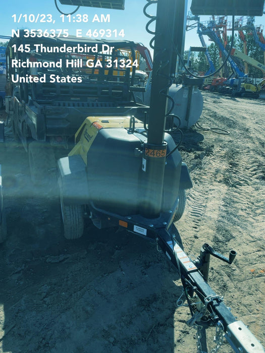 2022 Allmand NLV3GR (4) LED Light Fixture 350W, 23' Vertical Mast, 3kW Prime, Towable