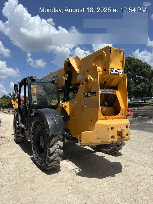 2019 JCB 510-56 Canopy, 74 HP, Solid Tires, STD Worklight, Beacon, Aux Hydraulics, Lifting Eye, Back up Alarm w/66" Carriage/60" Forks