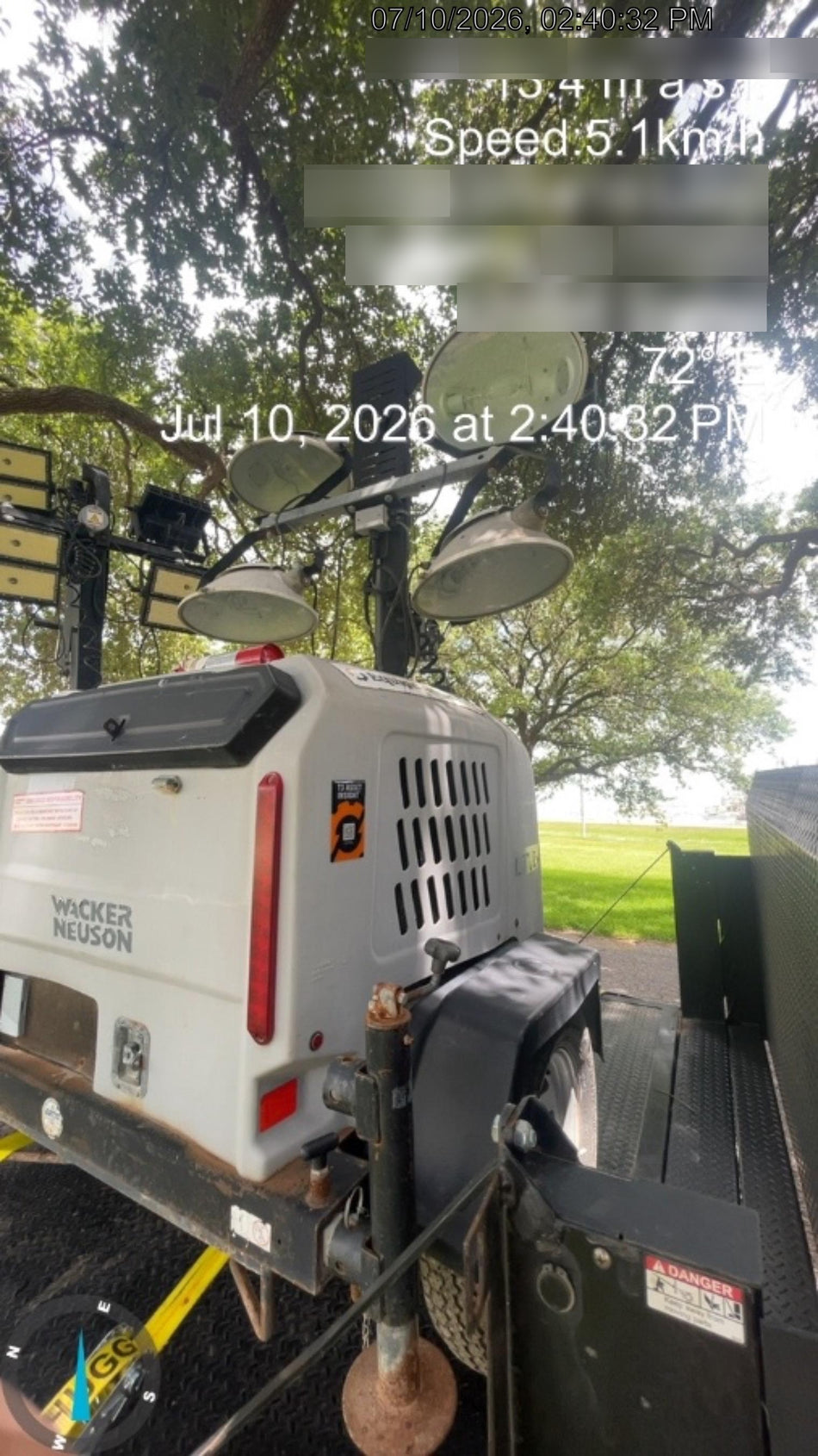 2018 Wacker Neuson LTV6L-MH Wacker Neuson LTV6L Mobile Light Tower w/Fuel Level Sensor Installed
