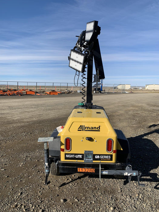 2020 Allmand NLV3GR (4) LED Light Fixture 350W, 23' Vertical Mast, 3kW Prime, Towable, Deep Sea L401, Leveling Jacks, Yanmar T4F 5.8hp