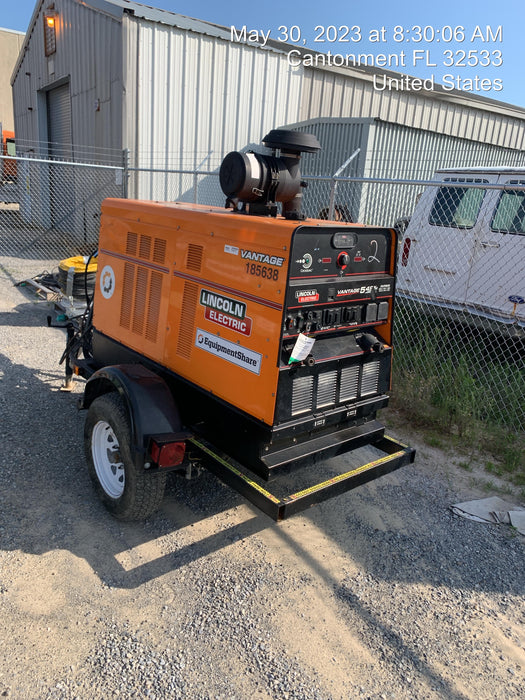 2021 Lincoln Electric Vantage 549X Ready Pak 3, ORANGE (includes trailer, cable rack, fender light kit)