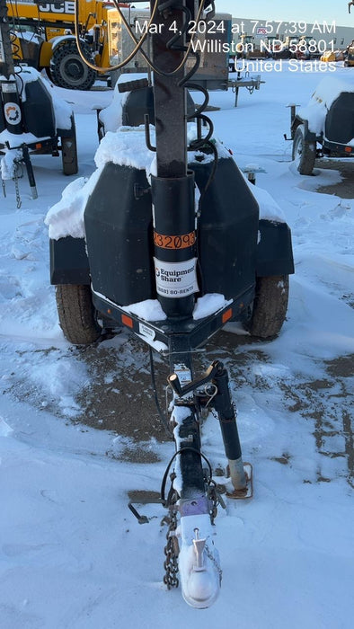 2022 Allmand NLV3GR (4) LED Light Fixture 350W, 23' Vertical Mast, 3kW Prime, Towable, Deep Sea L401, Leveling Jacks, Yanmar T4F 5.8hp