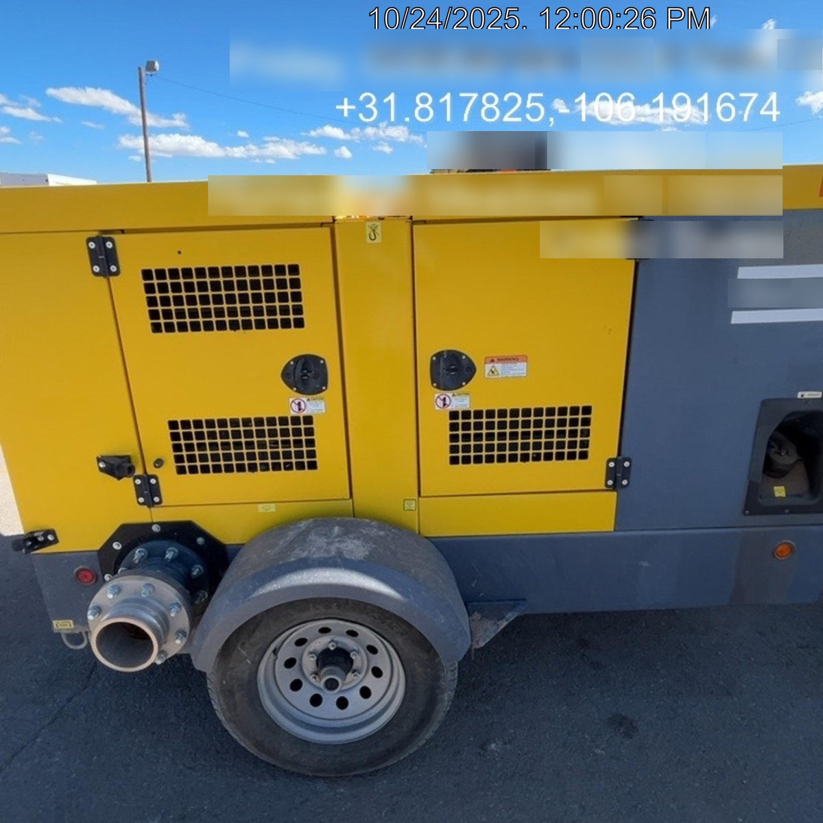 2020 ATLAS COPCO PAS 150 HF CS Enclosed