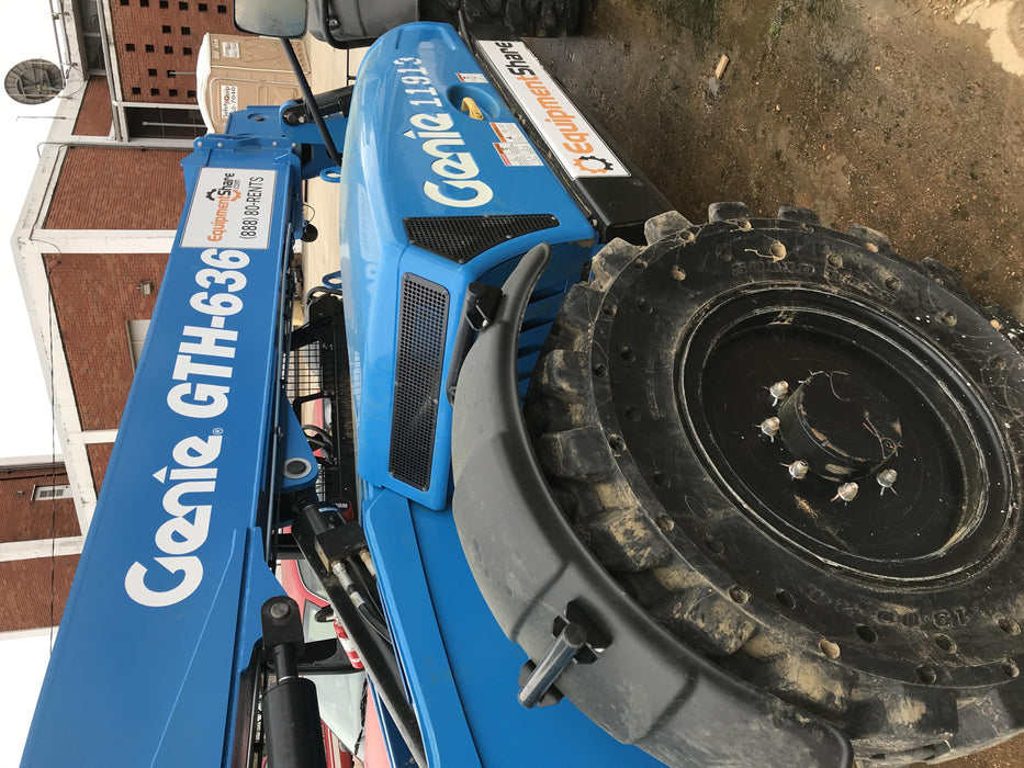 2018 Genie GTH-636 Genie GTH-636 w/Open ROPS, Solid Tires, Work Light/Beacon, 48" Carriage and Forks