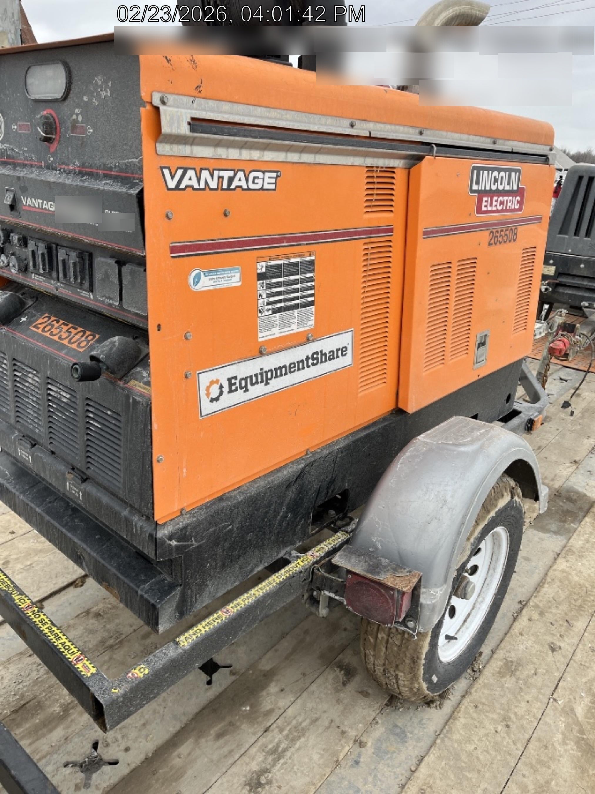2022 Lincoln Electric Vantage 549X Crosslink Technology, Trailer Mounted, ES Decals, T3
