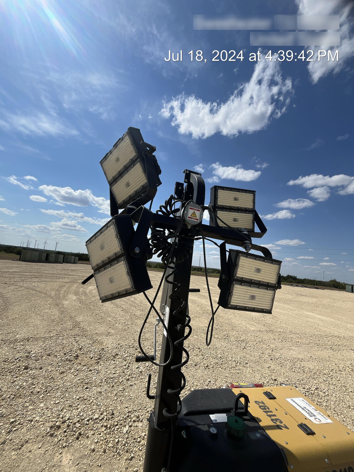 2022 Allmand NLV3GR (4) LED Light Fixture 350W, 23' Vertical Mast, 3kW Prime, Towable, Deep Sea L401, Leveling Jacks, Yanmar T4F 5.8hp