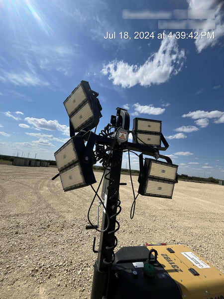 2022 Allmand NLV3GR (4) LED Light Fixture 350W, 23' Vertical Mast, 3kW Prime, Towable, Deep Sea L401, Leveling Jacks, Yanmar T4F 5.8hp