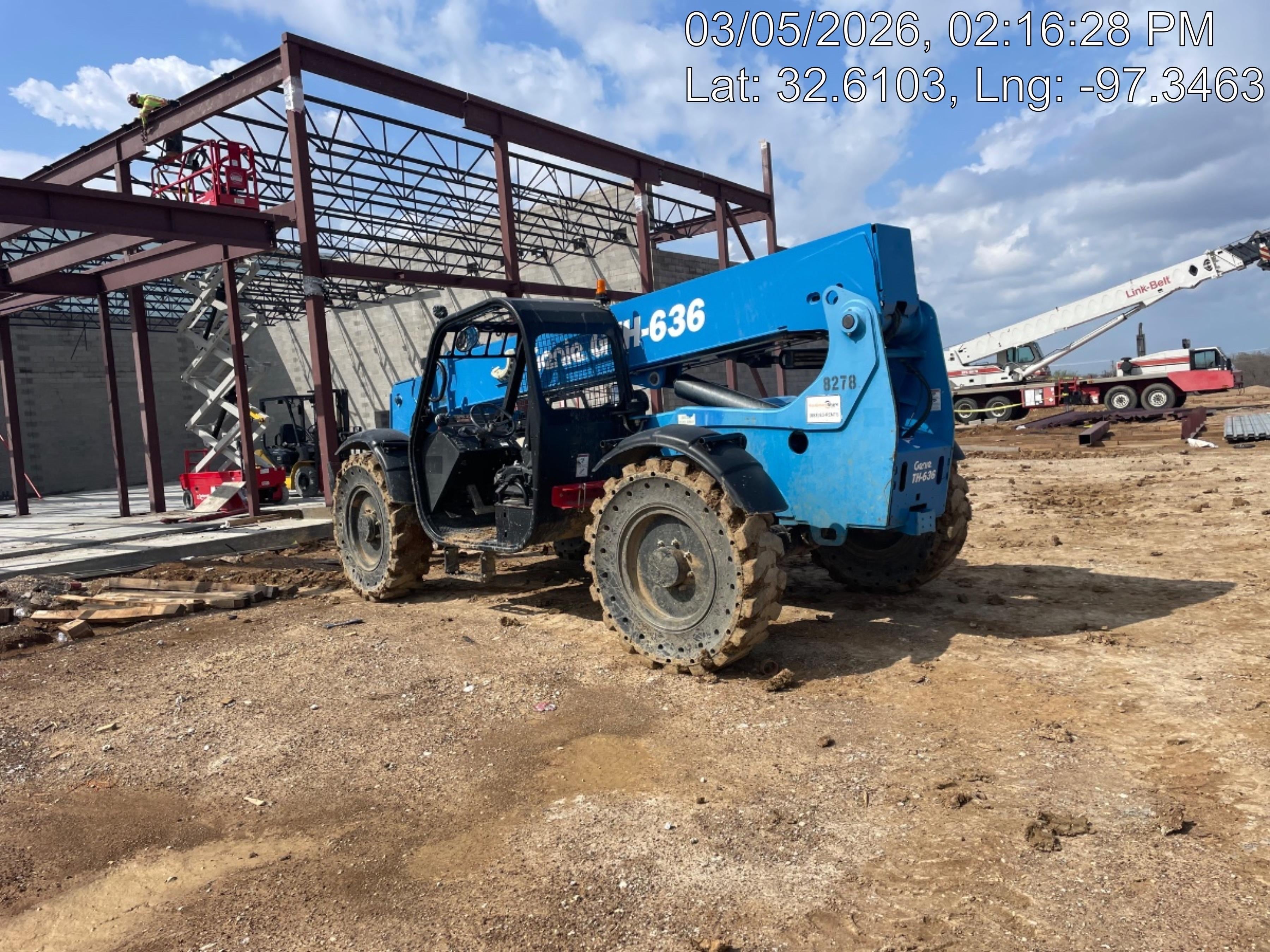2018 Genie GTH-636 Genie GTH-636 w/Open ROPS, Solid Tires, Work Light/Beacon, 48" Carriage and Forks