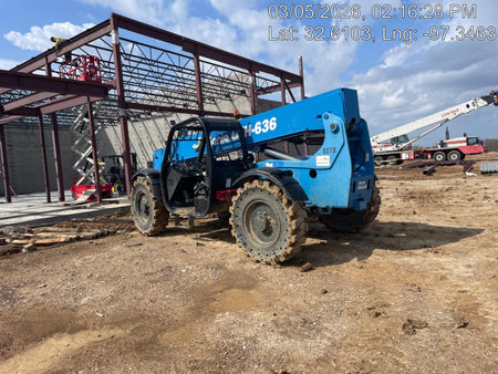 2018 Genie GTH-636 Genie GTH-636 w/Open ROPS, Solid Tires, Work Light/Beacon, 48" Carriage and Forks