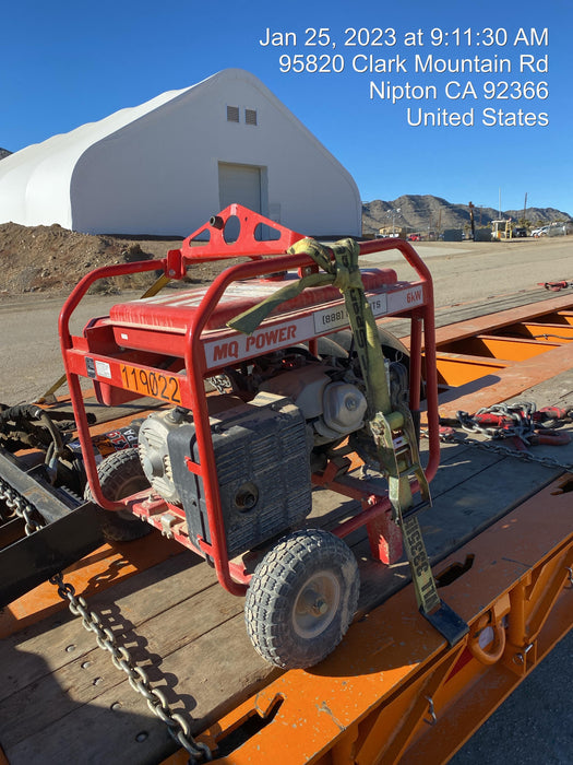 2020 Multiquip GA6HR Gen 6kW Honda GX340 GFCI Wheel Kit