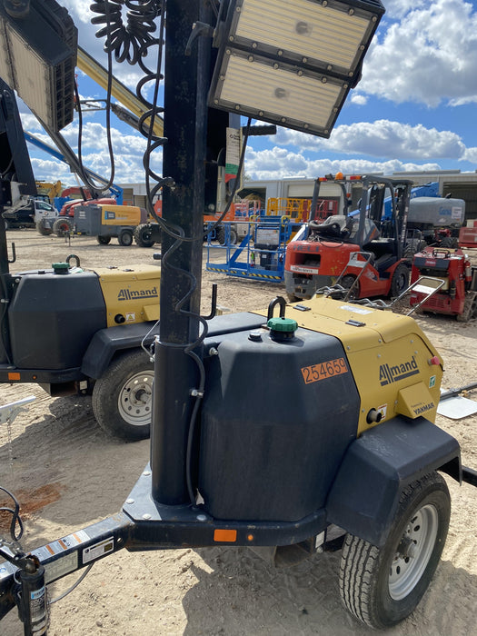 2022 Allmand NLV3GR (4) LED Light Fixture 350W, 23' Vertical Mast, 3kW Prime, Towable, ES Decals, T3