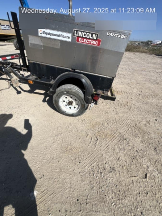 2019 Lincoln Electric Vantage 322 Welder Ready-Pak 3, Two wheel trailer, Fender and Light kit, Cable Rack