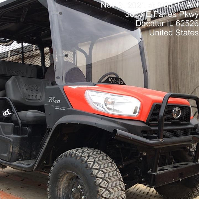 2022 Kubota RTV-X1140W-H Plastic Canopy, Windshield Acrylic Clear, LED Strobe Light, Wire Harness Kit, Back up Alarm