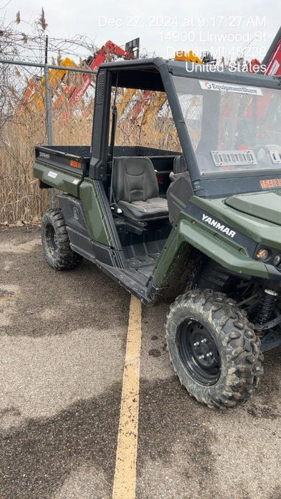2021 Yanmar YU1000 Canopy, Steel Wheel, Poly WindShield, Beacon, Backup Alarm