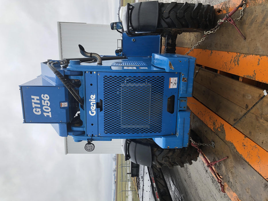 2019 Genie GTH-1056 Cab/Heat/AC, Solid RT Tires, LED Work Lights, Beacon 60" QA Carriage, 60" Forks