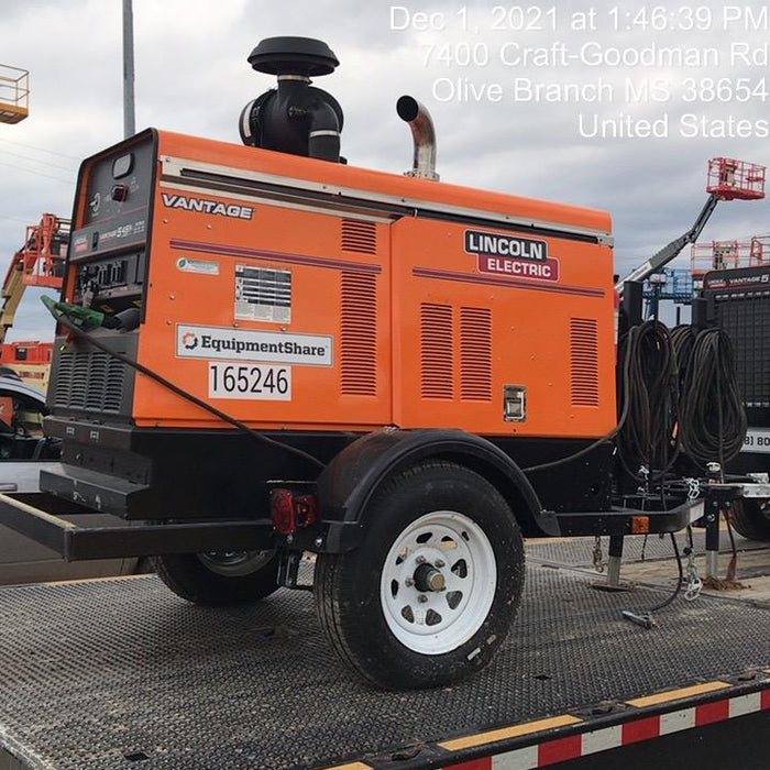 2021 Lincoln Electric Vantage 549X Ready Pak 3, ORANGE (includes trailer, cable rack, fender light kit)