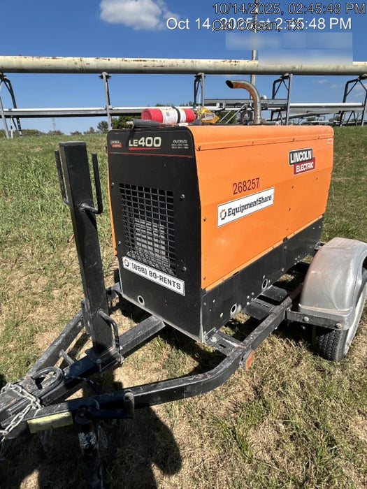 2022 Lincoln Electric LE400 Kubota V1505, Trlr, Cable Rack, Light Kit, ES Decals, T3